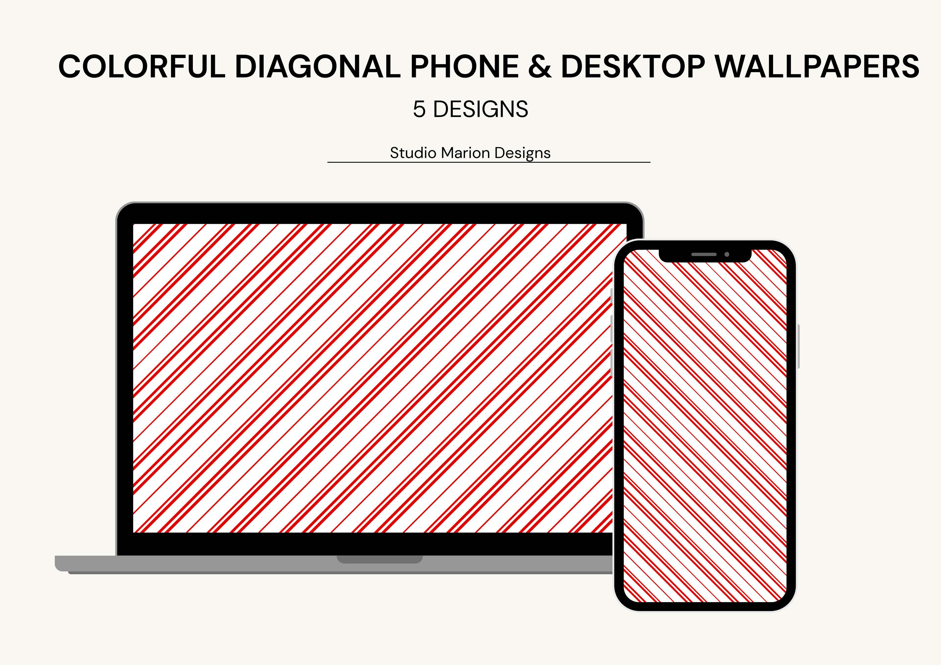 Colorful Diagonal Phone & Desktop Wallpapers 4K