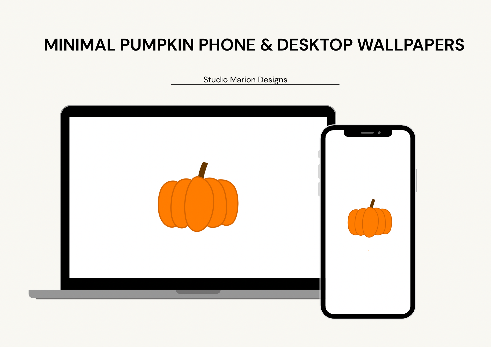 Minimal Pumpkin Phone & Desktop Wallpapers 4K
