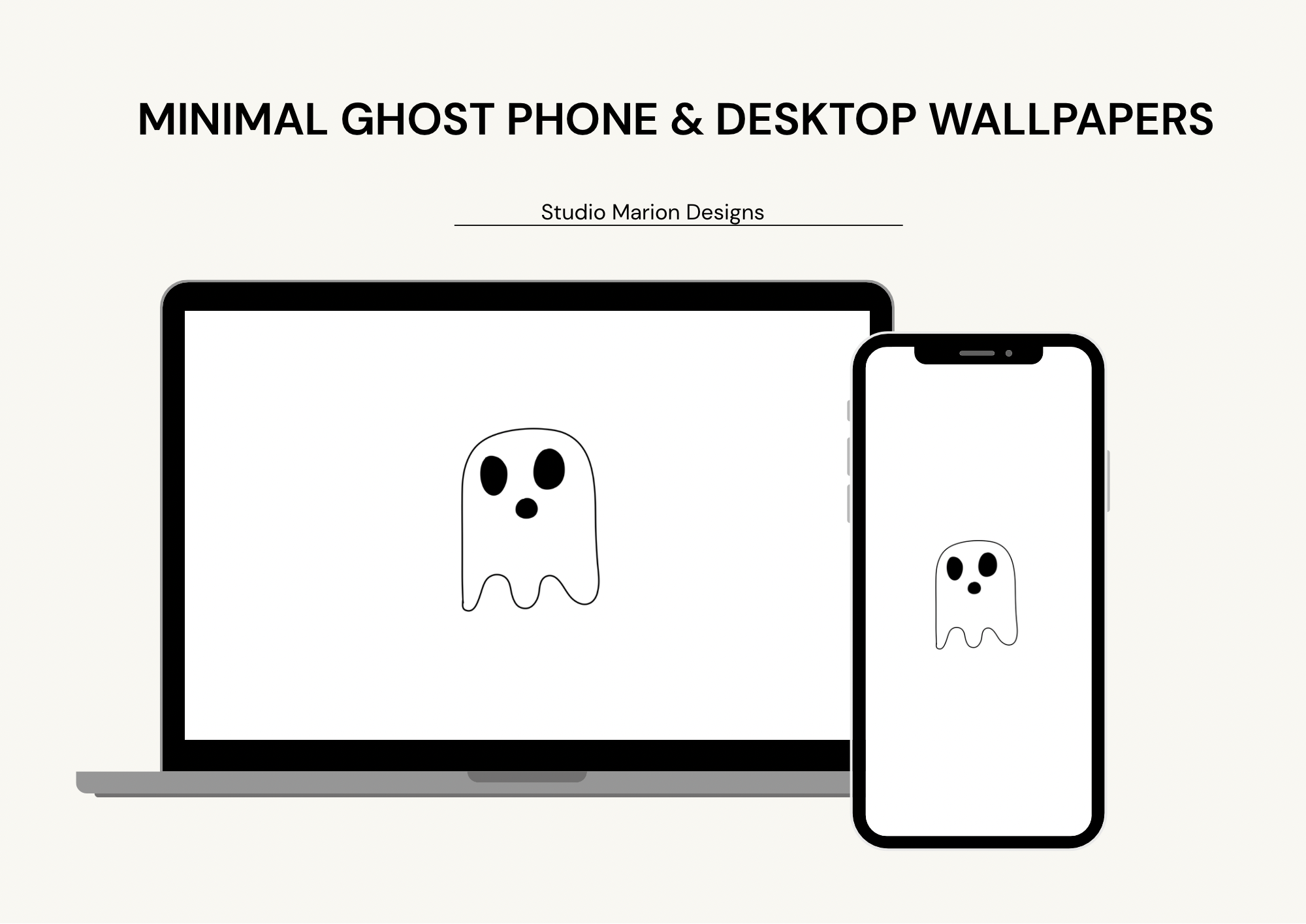 Minimal Ghost Phone & Desktop Wallpapers 4K